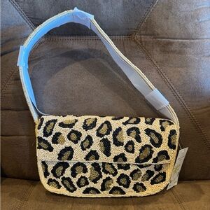 VIRAL TJ MAXX Leopard Print Beaded Shoulder Bag - NEED TO REDUCE INVENTORY